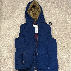 American Eagle womens blue vest size medium